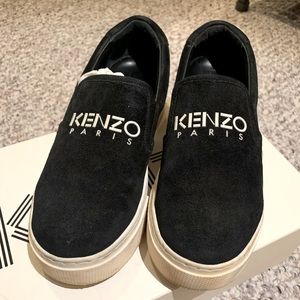 KENZO Black Suede Platform Sneakers W36 (runs large, fits W7)